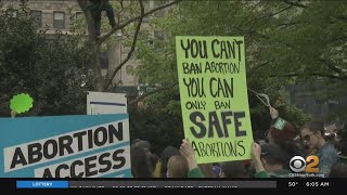 New Yorkers take to the streets over abortion rights