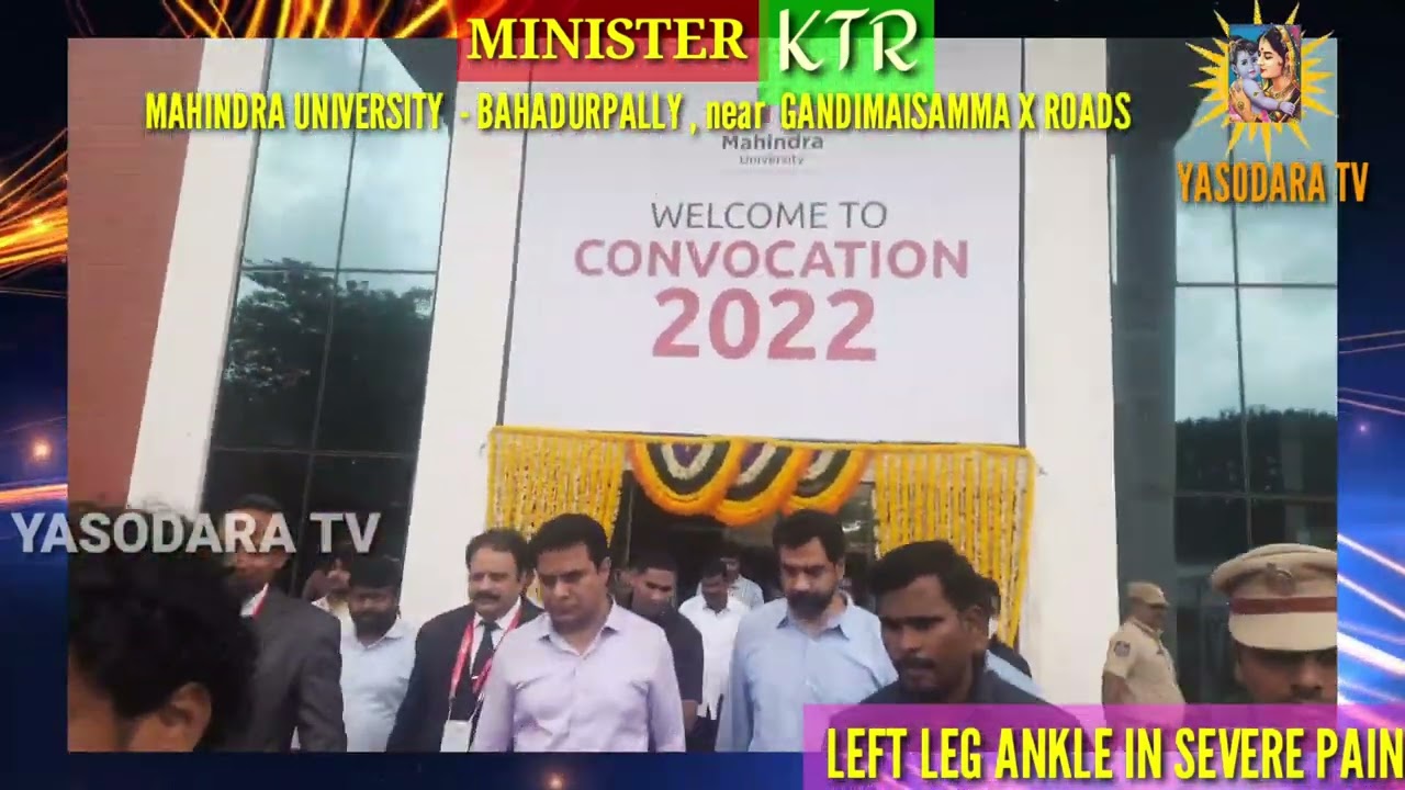 MINISTER KTR Left Leg Ankle Pains