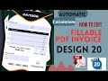 How To Edit Fillable Pdf Invoice Design 20 From 2nur.com #fillablepdf #invoice #businesstemplate