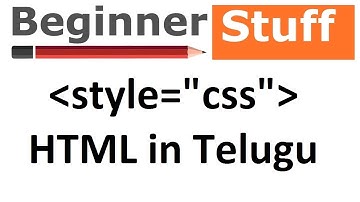 Style Tag Example in HTML in Telugu