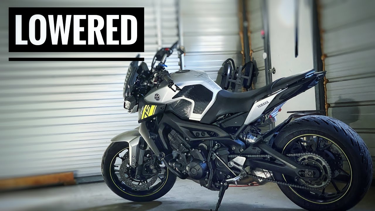 If you don’t track your bike…and you’re short...lower it LOWERED 2017 FZ09/MT09 YouTube