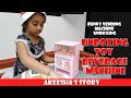 Funny vending machine unboxing akeeshas story toy beverage maching play with toy beverages