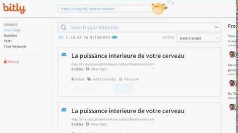 Lens raccourcis et personnalisés avec Bitly pour la même adresse Url