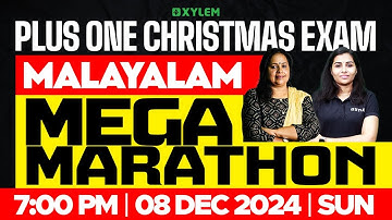 Plus One Christmas Exam Malayalam - Mega Marathon | Xylem Plus One