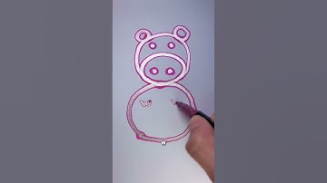 🎶Kids, Let’s DRAW a PIG While Singing and Using CUTE SHAPES! #shorts #fun