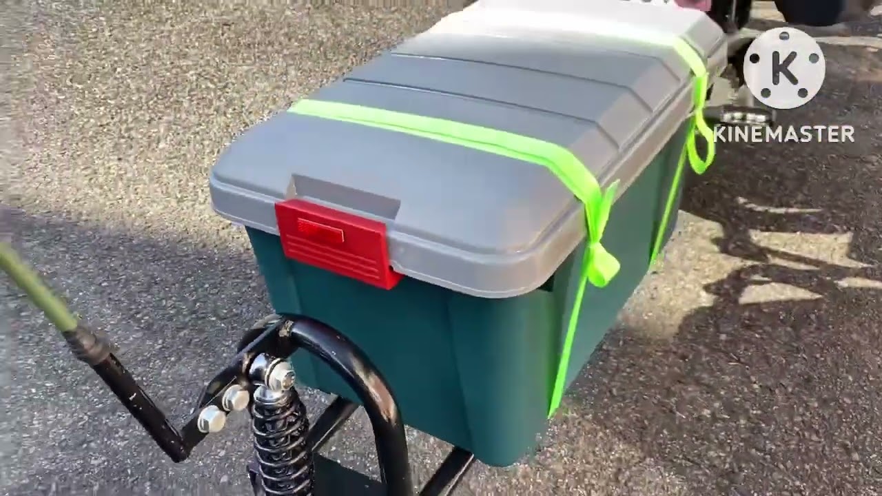 一輪トレーラーにボックスを取り付ける　#ソロキャン  #キャンプ  #スーパーカブ　#キャンツー　#ハンターカブ　#バイクトレーラー