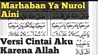 Marhaban Ya Nurol Aini Versi Cintai Aku Karna Allah // Belajar Diba Marhaban