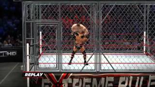 WWE Extreme Rules 2013: Brock Lesnar vs Triple H Steel Cage Match