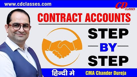 Contract Accounts Meaning BY CMA Chander Dureja For CA/CMA/CS/B.Com/Costing