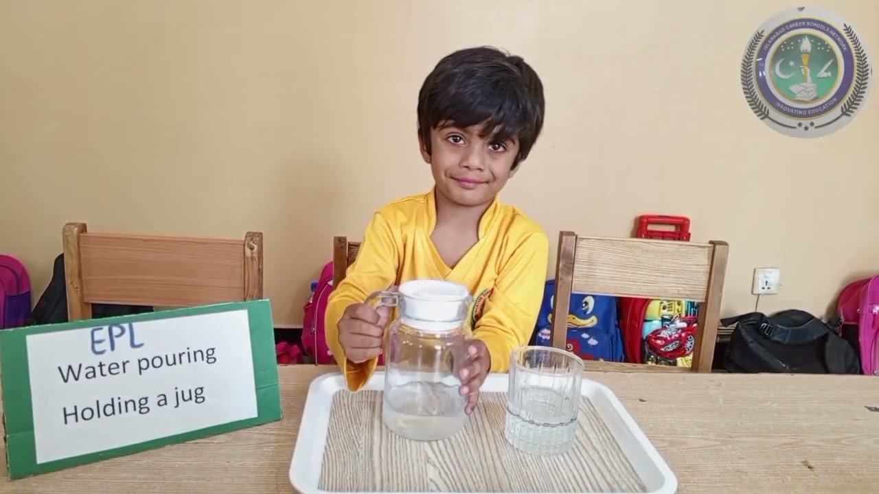 Water pouring Activity Montessori class