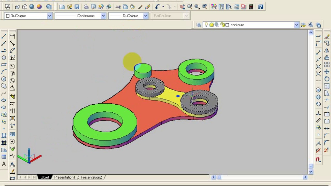  autocad  3d  dessin  mecanique YouTube