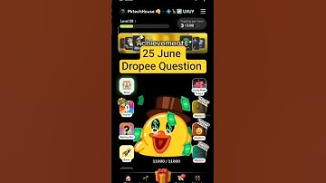 25 June Dropee Question of the day answer 🔥 Today Dropee Answer 🔥 Dropee daily Quiz solve