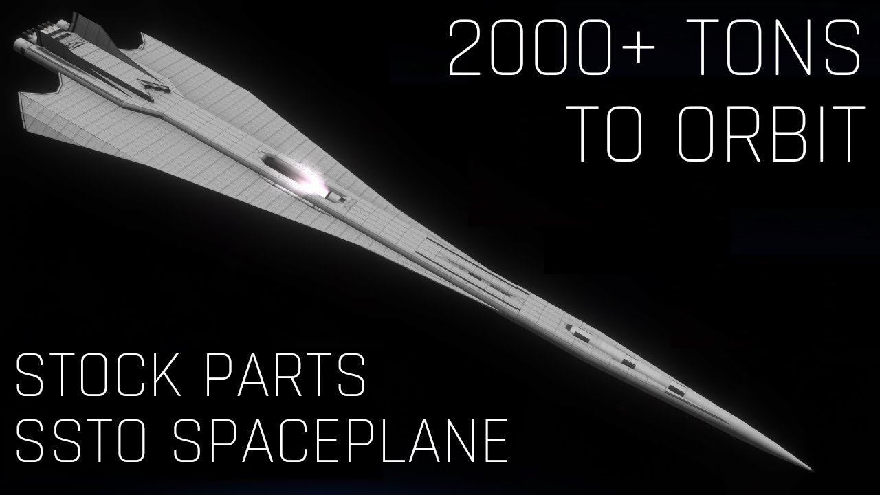 Collapsar: 9500 ton, 230m stock parts SSTO | KSP 1.12.3
