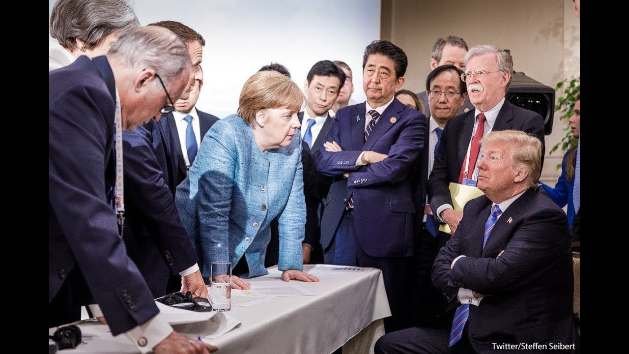 Viral photo of Angela Merkel staring down was actually very friendly: Trump
