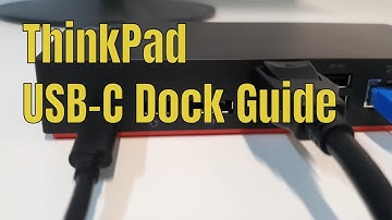 How to setup the Lenovo ThinkPad USB C Dock