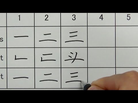 How to write 1 to 10 in Chinese characters and Jurchen script and khitan script