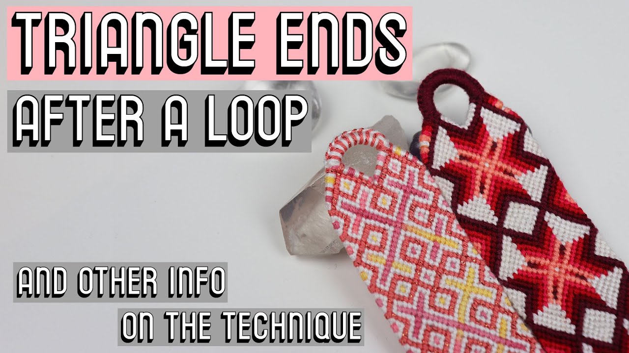 Friendship Bracelet With Teardrop Loop and Triangle Ending : 7