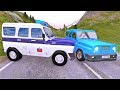 Русские машины УАЗ Хантер и Гаишники устроили погоню в игре BeamNG.Drive - Игры про машины на пк