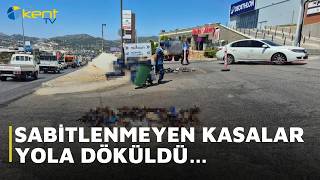 SABİTLENMEYEN KASALAR YOLA DÖKÜLDÜ…