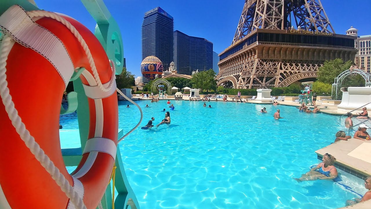 Paris Hotel Las Vegas Tour, Soleil Pool, Burgundy Room, Le