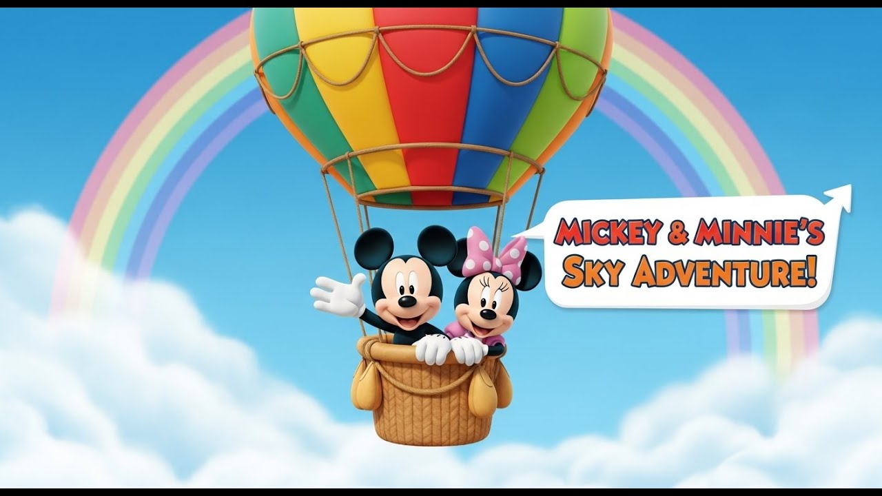 Mickey and Minnie Mouse Hot Air Balloon Adventure Fun &