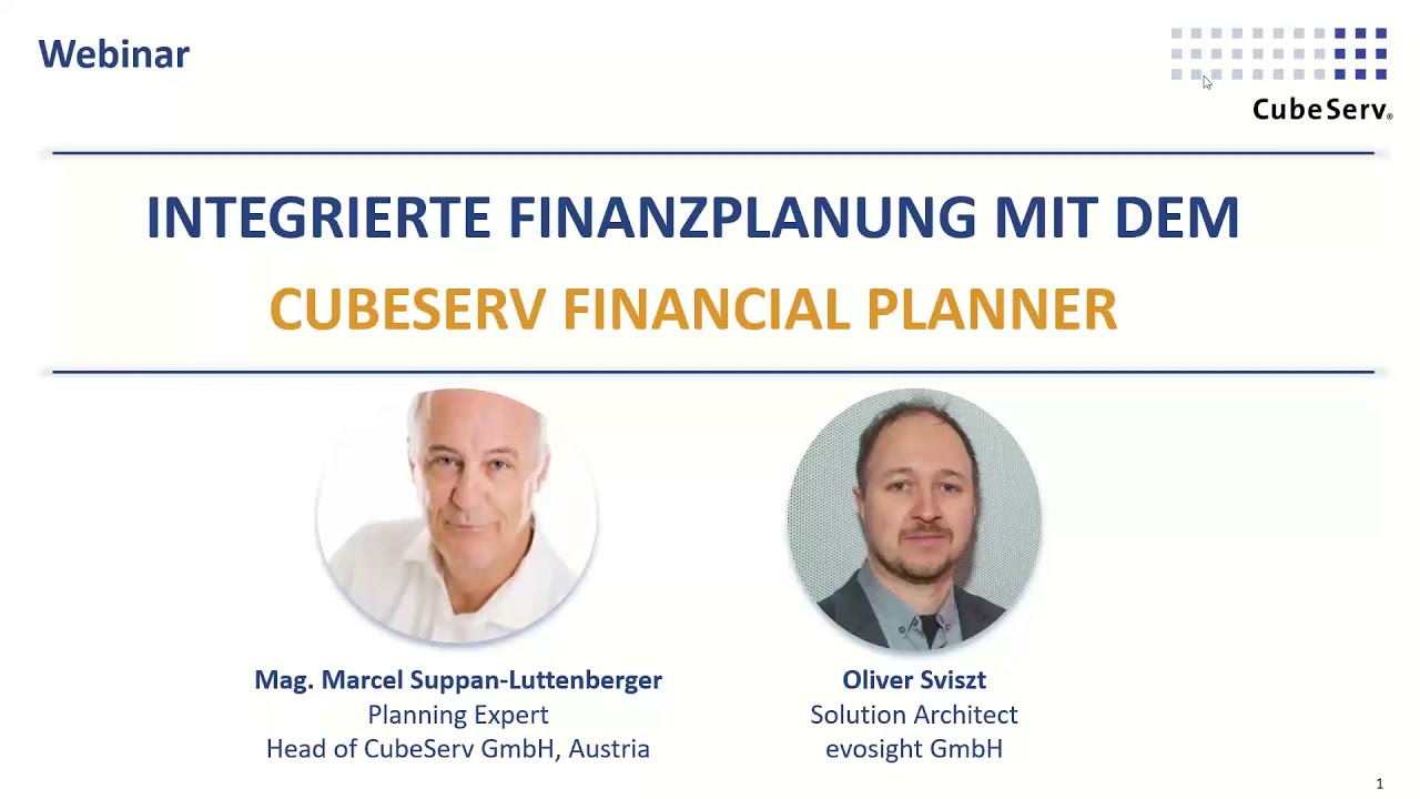 Integrierte Finanzplanung mit dem CubeServ Financial Planner