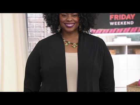 Susan Graver Liquid Knit Long Sleeve Cardigan on QVC