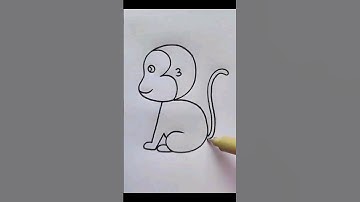 Monkey drawing 🐵🐵🐵🐵🐵🐵🐵#shorts #monkey #art #youtubeshorts #trending