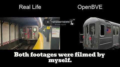 OpenBVE vs Real Life - 42nd Street Shuttle Departing Times Square