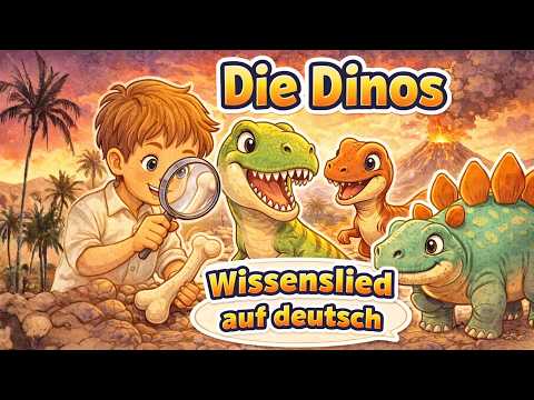 Die Dinos  Lied 🦖 Warum sind die Dinos ausgestorben? 🦕 Dino Kinderlied deutsch 🎶 Wissenslieder
