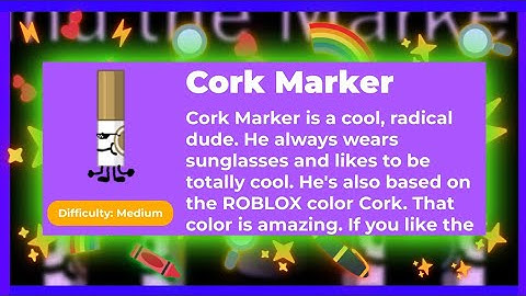 Guide How to Get Cork Marker On Roblox Find The Markers