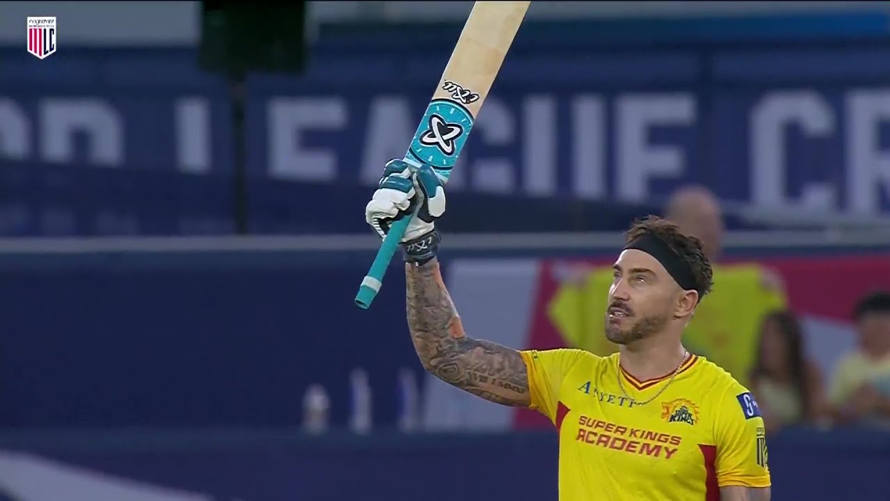 Faf du Plessis 103 runs vs MI New York  | Major League Cricket 2025, TSK VS MINY