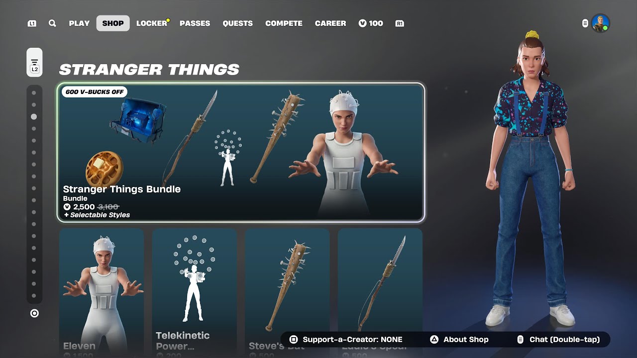Stranger Things FORTNITE - Eleven, Chief Hopper and Demogorgon