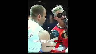 Denis gets angry on Mr. Incredible 💪🥶 #deniscyplenkov #armwrestling #shortsvideo #motivation
