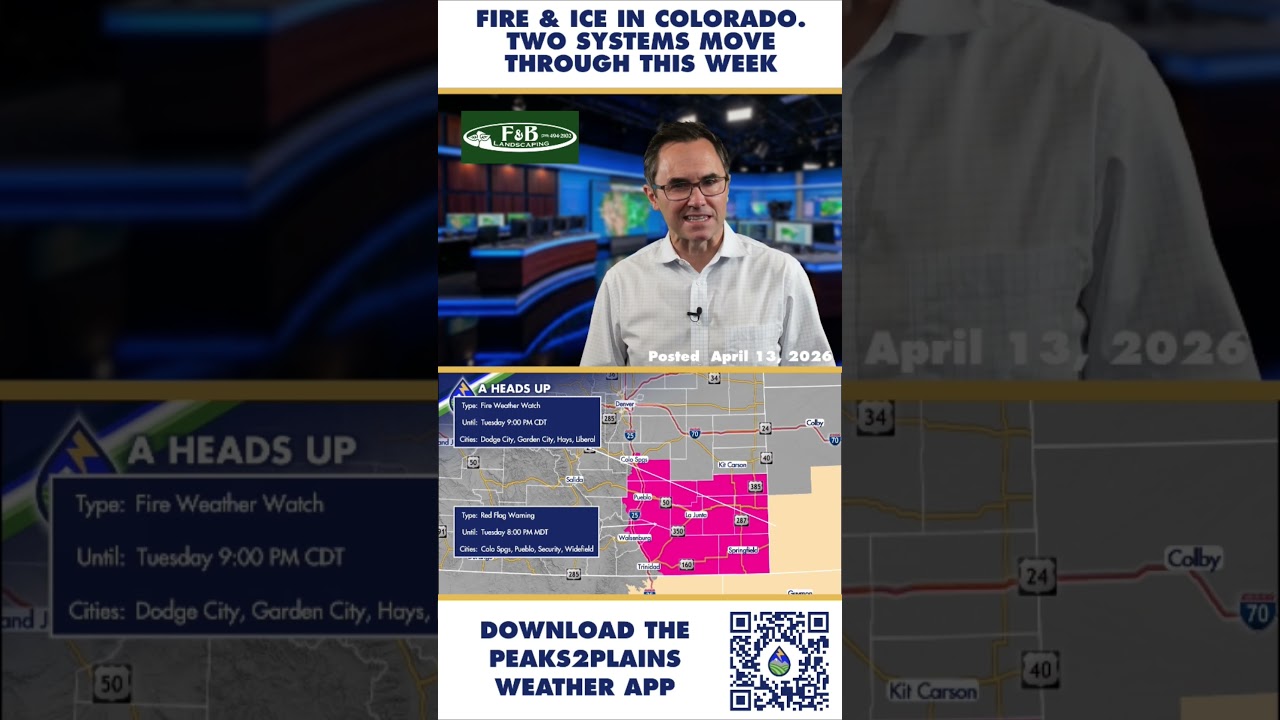 Two storms move through this week...different weather to different parts of the state - fire and ice