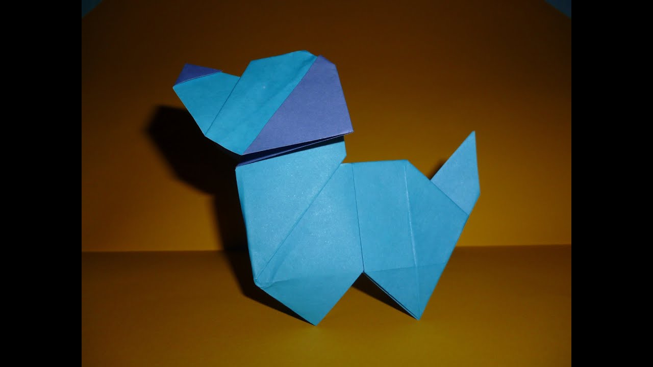 Origami puppy dog Instructions (Edwin Corrie) YouTube