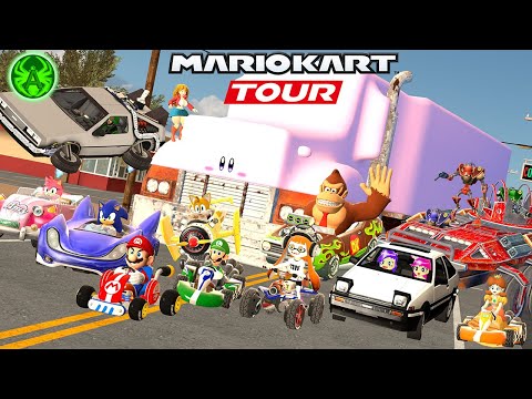 Kirby Eats a Semi Truck in Mario Kart