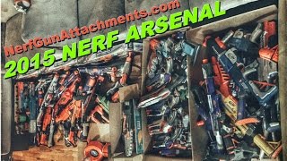 Nerf Gun Attachments Official Nerf Arsenal 2k15 -- The Entire Nerf Gun Collection (Mostly) 2015