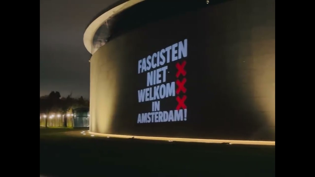 Fascisten niet welkom in Amsterdam (projectie zaterdagavond 11 oktober)