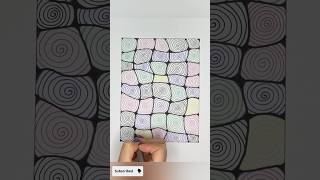 How to Draw Colorful Spiral Patterns | Easy and Relaxing Art Tutorial 🌀🎨 #shorts #tutorial