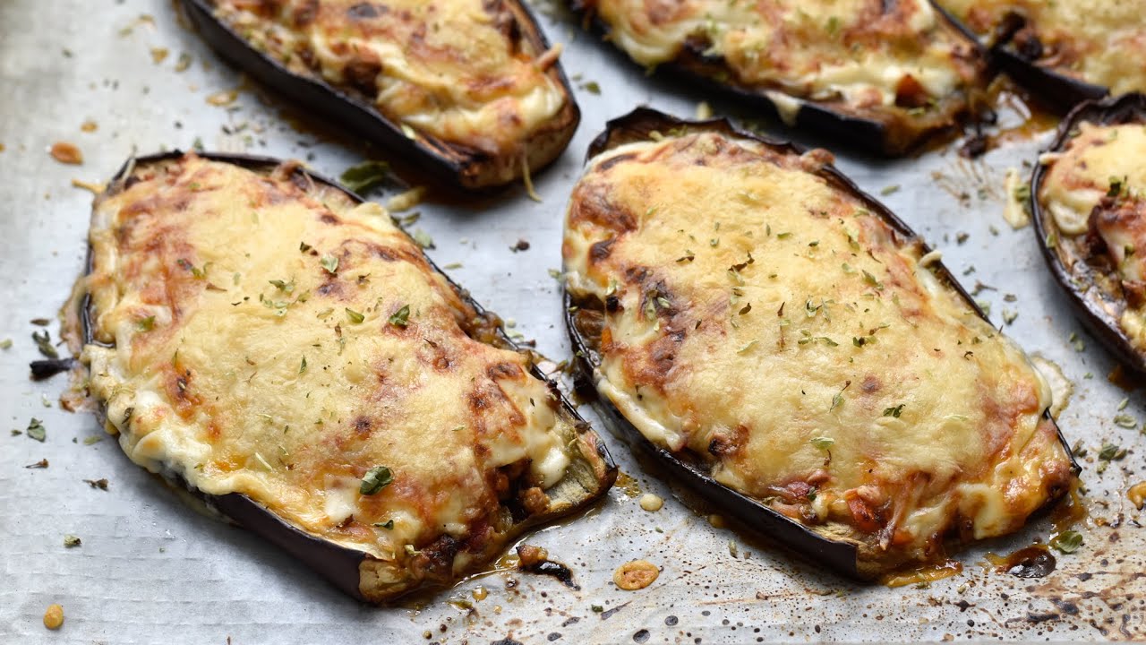 Berenjenas rellenas de carne muy jugosas 🍆🍆