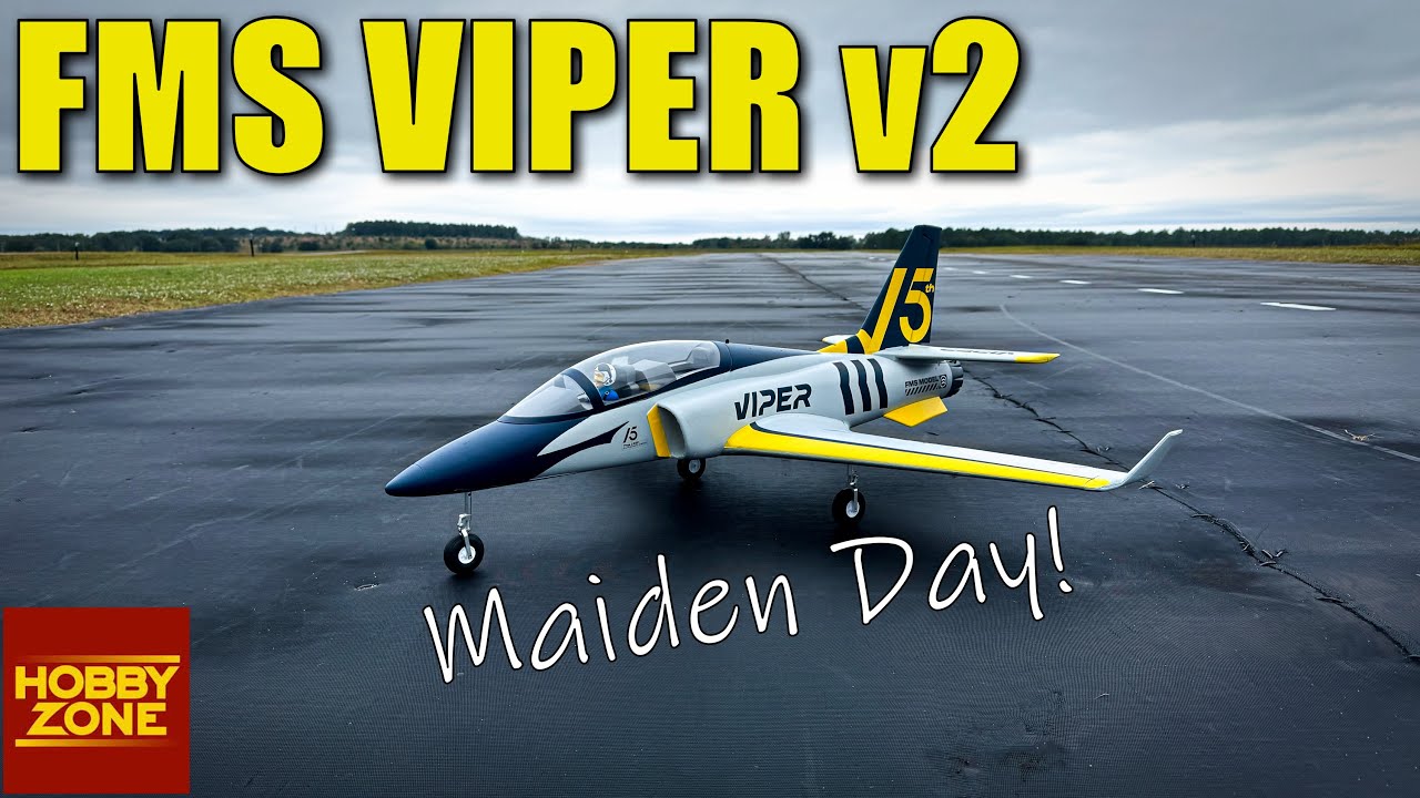FMS 70mm Viper v2 EDF RC Jet Review from Hobbyzone - Maiden Flight