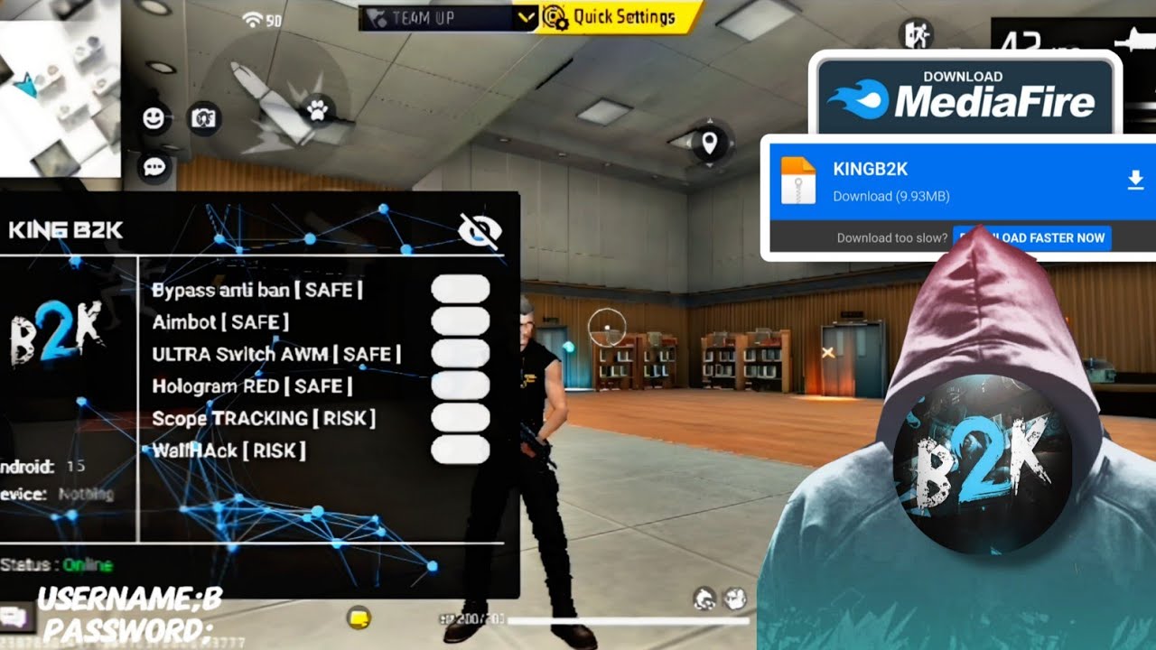 Ob50 Update 🎯 Free Fire Max Panel B2K Hack ✅ Rank Working Auto Headshot Panel Injector FF hack🙏