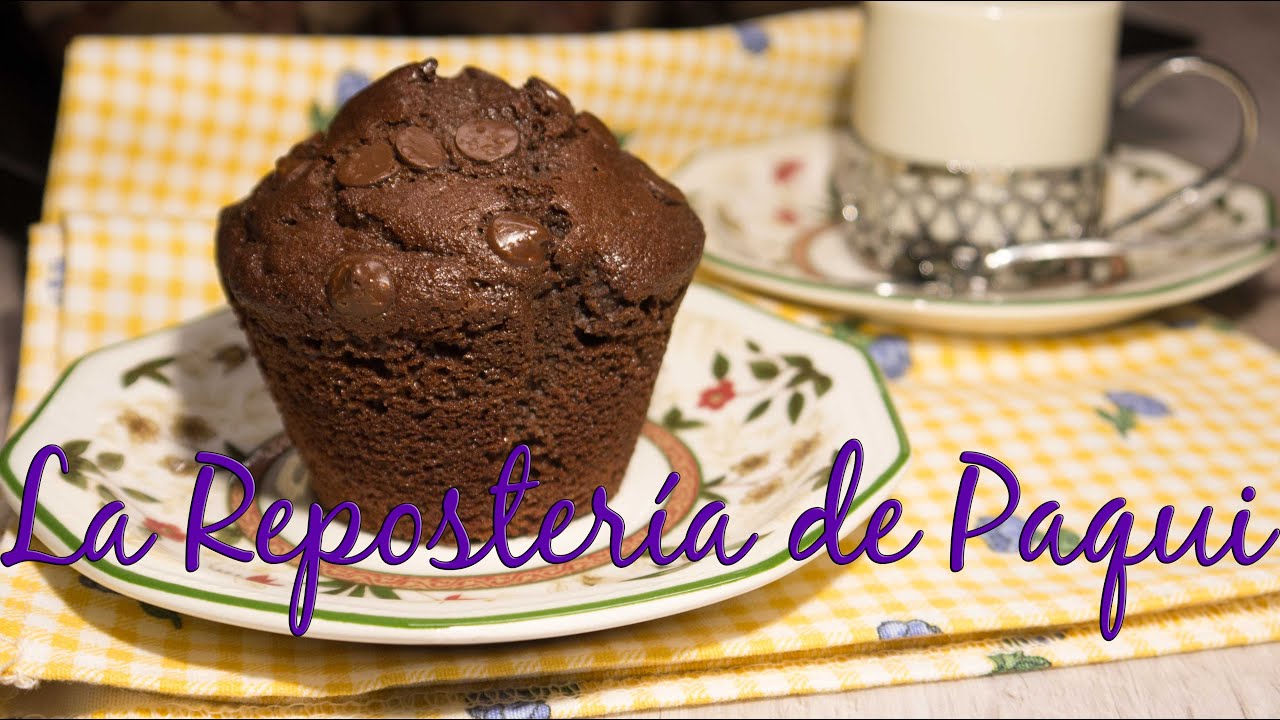 MUFFINS de CHOCOLATE (MUFFINS CHOCOLATE)  -La Repostería de Paqui-