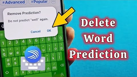 How to delete one word prediction on Microsoft Swiftkey keyboard