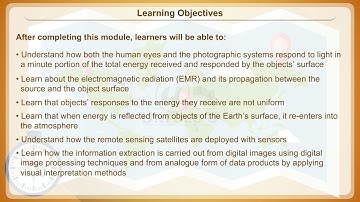 Ch 4 - Introduction To Remote Sensing | Objective