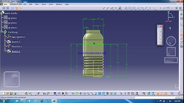 WATER BOTTLE DESIGN-By using CATIA.