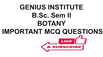 B.Sc. II Sem Important MCQ (UNIT 1), Archegoniates and Bryophytes