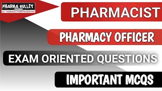 Pharmacist exam preparation | pharmacy officer question paper @MANISH06
