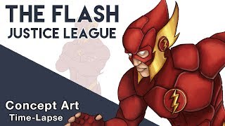 How To Draw A DC Character | The Flash | Justice League (Concept Art) (Digital Illustration) screenshot 5